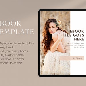 eBook Template Workbook Template Lead Magnet Template Blogger Template Photography Fully Customizable Canva Template Canva eBook Template