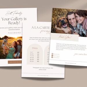 Photography Gallery Delivery Guide Photography Pricing Template Printable Price List Template Client Guide Family Photographer Workflow