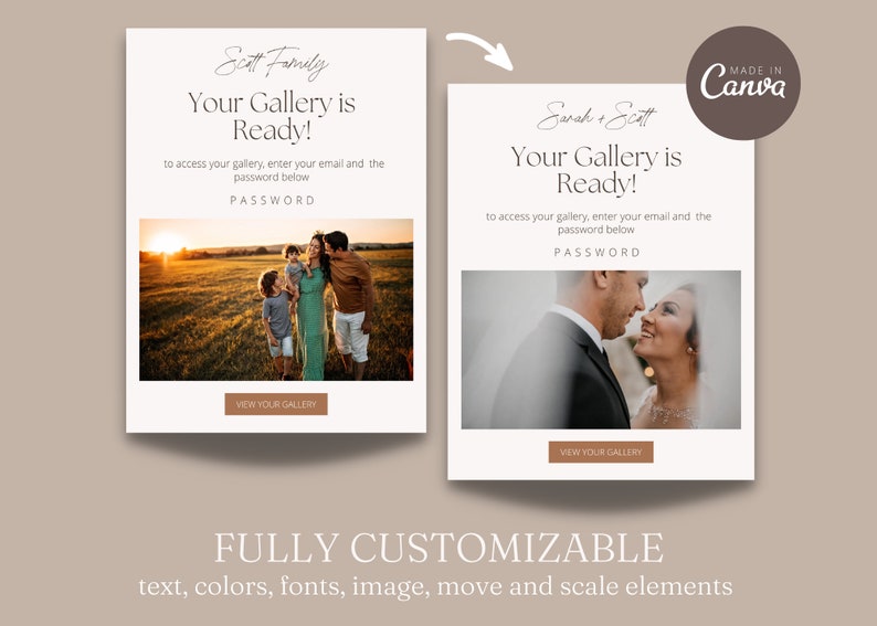 Family Photo Gallery Delivery Template Photography Marketing Etsy