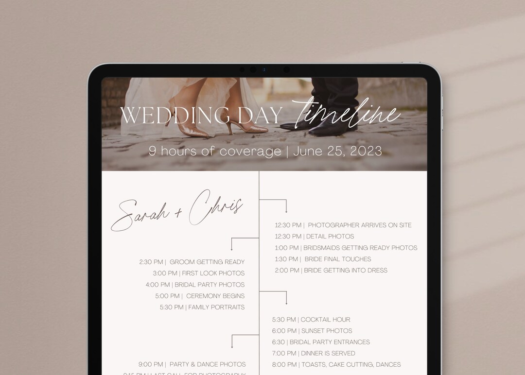 Photography Wedding Timeline Template Customizable Canva Template Photography Wedding Timeline Template Customizable Canva Template