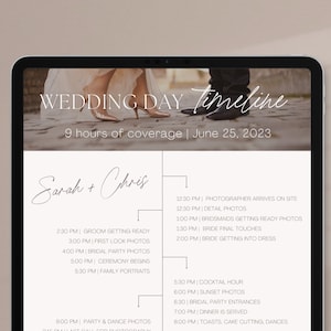 Photography Wedding Timeline Template Customizable Canva Template Wedding Day Timeline for Photographers Wedding Day of Timeline for Wedding