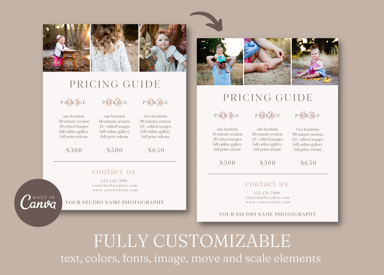 Photography Pricing Template Price List Template Photography Pricing