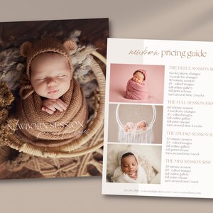 Newborn Photography Pricing Guide Template Photography Price List Template Photo Guide Photography Pricing Template Newborn Price Guide List