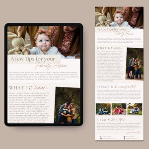 Family Photography Email Template Photography Session Preparation Email Marketing Template Email Newsletter for Photographers Email Workflow