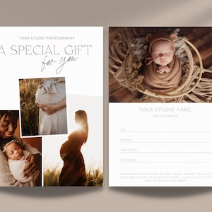 Neugeborenen Fotografie Geschenkgutschein Vorlage Bearbeitbare Geschenkkarte Vorlage Fotografie Geschenkgutschein Vorlage Fotografie Geschenkkarte Printable