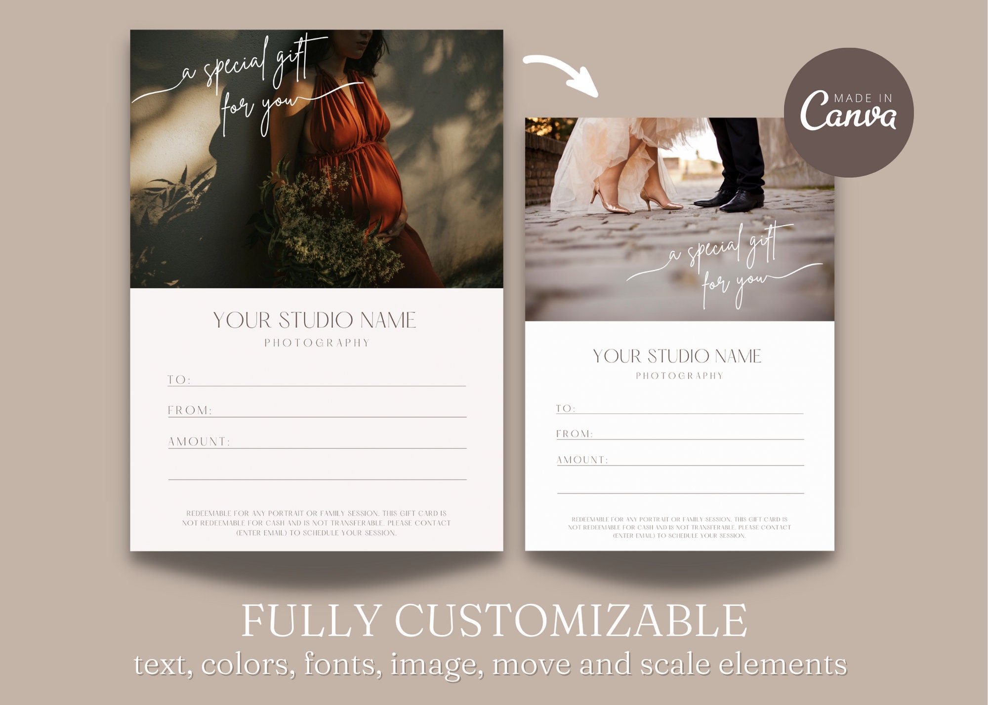 Printable Photography Gift Certificate Template Gift Card for