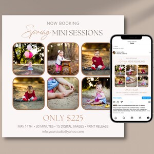 Photography Marketing Template Fall Mini Session Template Photography Mini Session Price List Template for Photographer Spring Mini Session