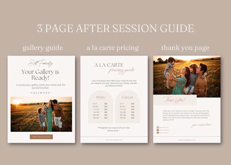 Family Photo Gallery Delivery Template Photography Marketing Etsy