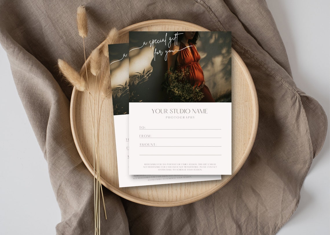 Printable Photography Gift Certificate Template Gift Card for