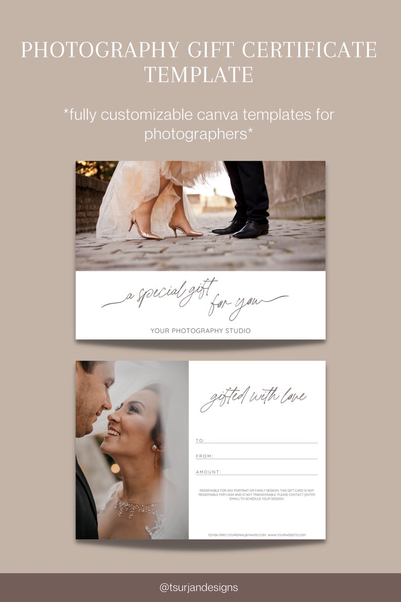 Photography Gift Certificate Template Printable Gift Card Template Photography Gift Certificate Template Printable Gift Card Template