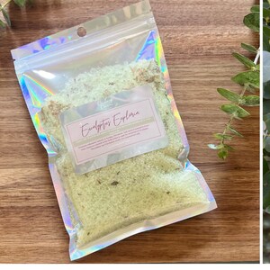 Eucalyptus Euphoria Bath Salt Soak ⦿ Revitalize, Relax, Destress, Aromatherapy, Mother&#39;s Day Gift, Spa Gift, Gift for Her