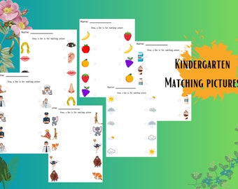 Preschool Pre-K Kindergarten Matching Pictures Worksheet