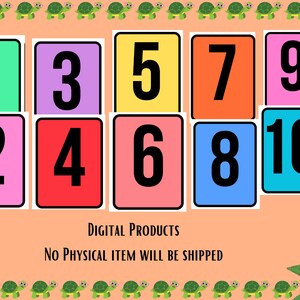 1-10 Flashcards for Kindergarten Math as Printable Montessori Materials ...