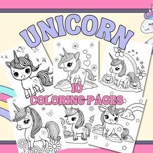 Unicorn Coloring Pages, Printable Unicorn Coloring, Unicorn Activities, Unicorn Birthday Coloring Pages, Baby Unicorn, Unicorn Party