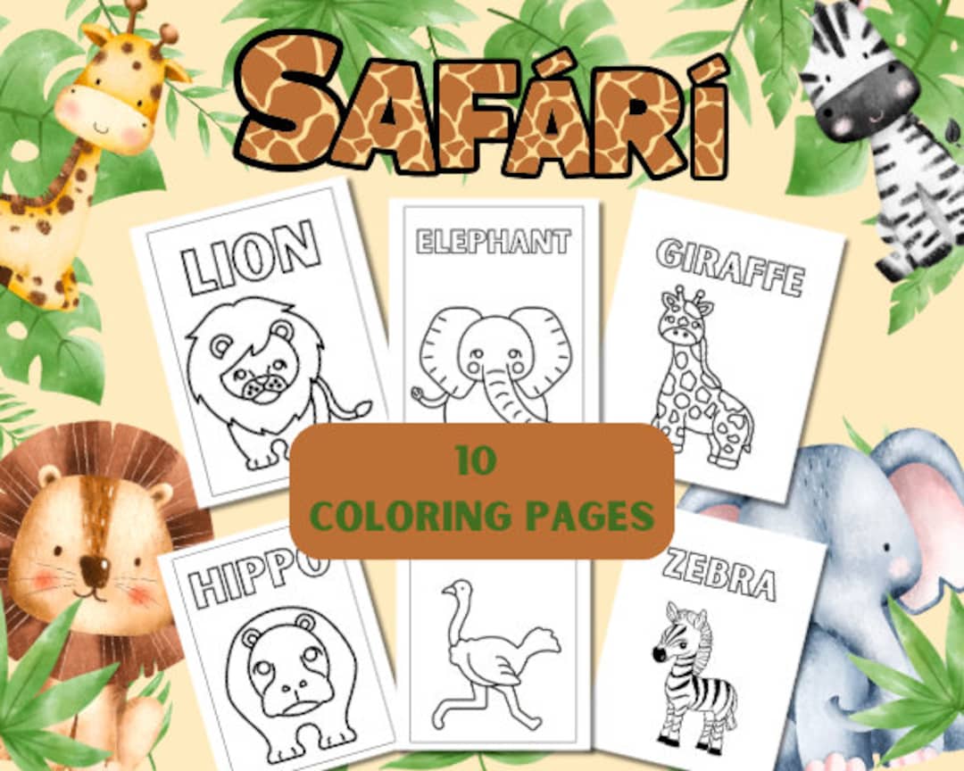 10 Safari Animal Coloring Pages for Unleashing Your Inner Artist
