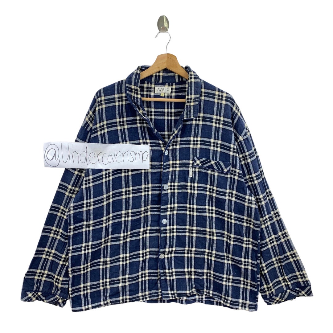 APC HOMME France Brand Check Tartan Button up Long Sleeve Shirt - Etsy
