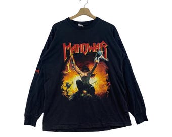 MANOWAR Tシャツ 1994年ビンテージ激レア　ロングTシャツ MANOWAR Tシャツ 1994年ビンテージ激レア ロングTシャツ - メルカリ