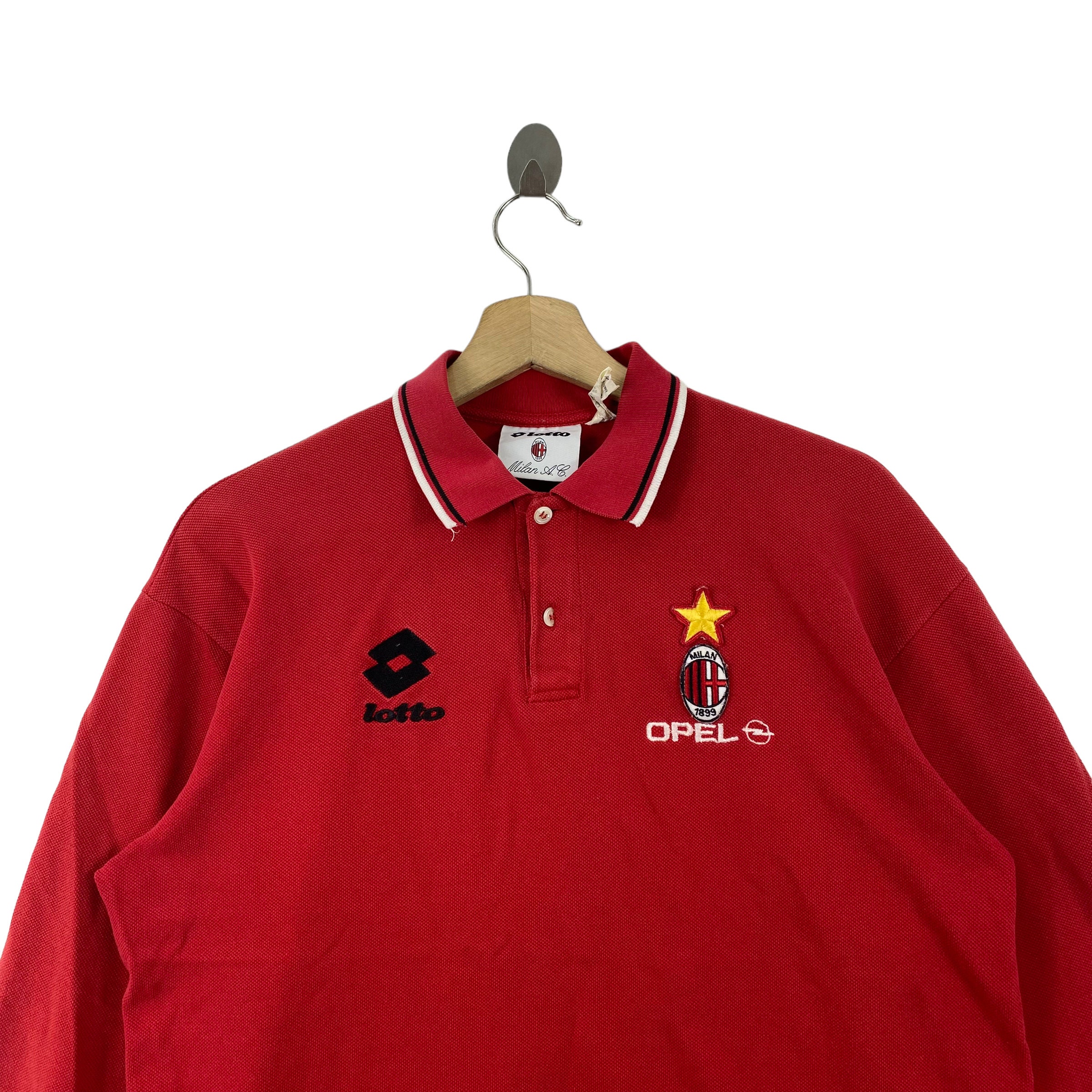 Vintage 1994 LOTTO X AC MILAN Opel Football Polo Collar Tshirt - Etsy