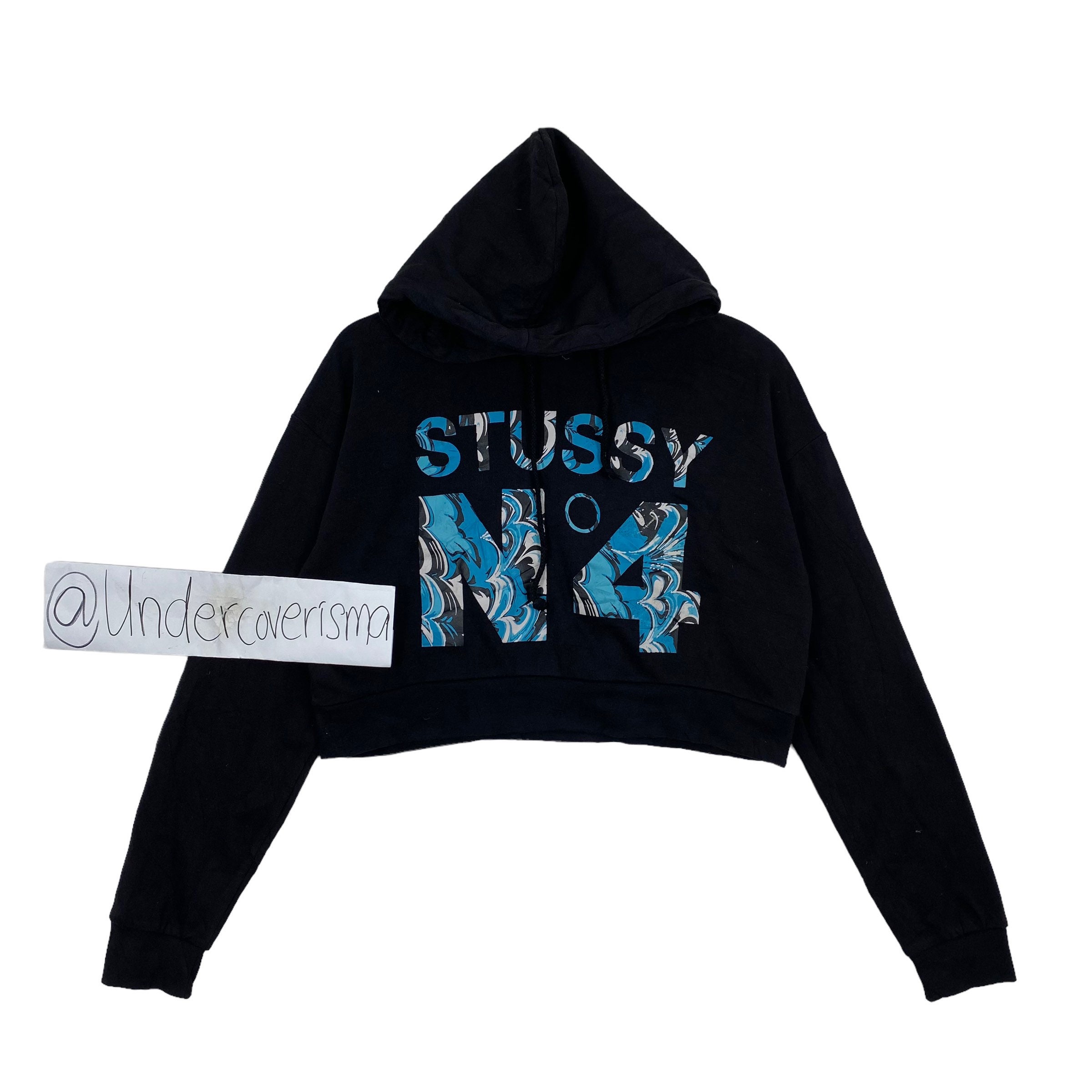 90s Vintage old Stussy Monogram N4 LOGO shirt hoodie Sweatshirt size M