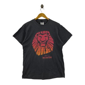 Vintage 90s THE LION KING Disney Pixar Movie Print Black Short Sleeve Shirt