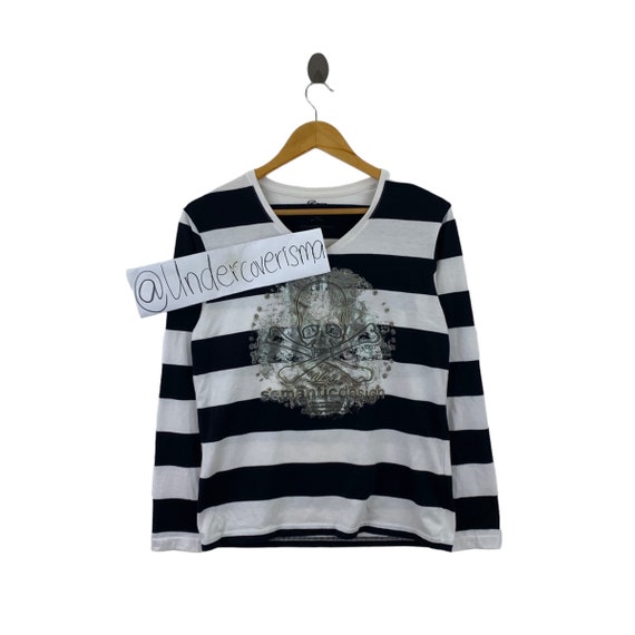 トップス 2000s Roen Skull Rubber Design Cut&Sew ROEN X SEMANTIC Designpunk Japanese Brand NO.9 Skull Print