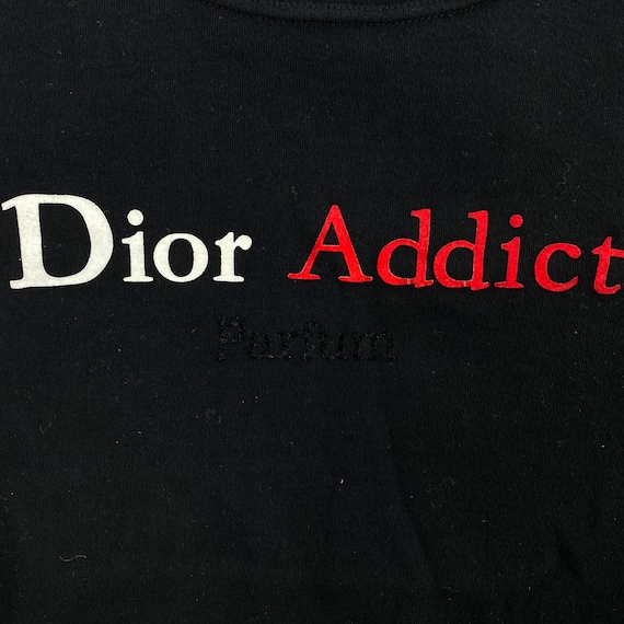 DIOR ADDICT Print By Christian Dior Crop Top Blac… - image 3