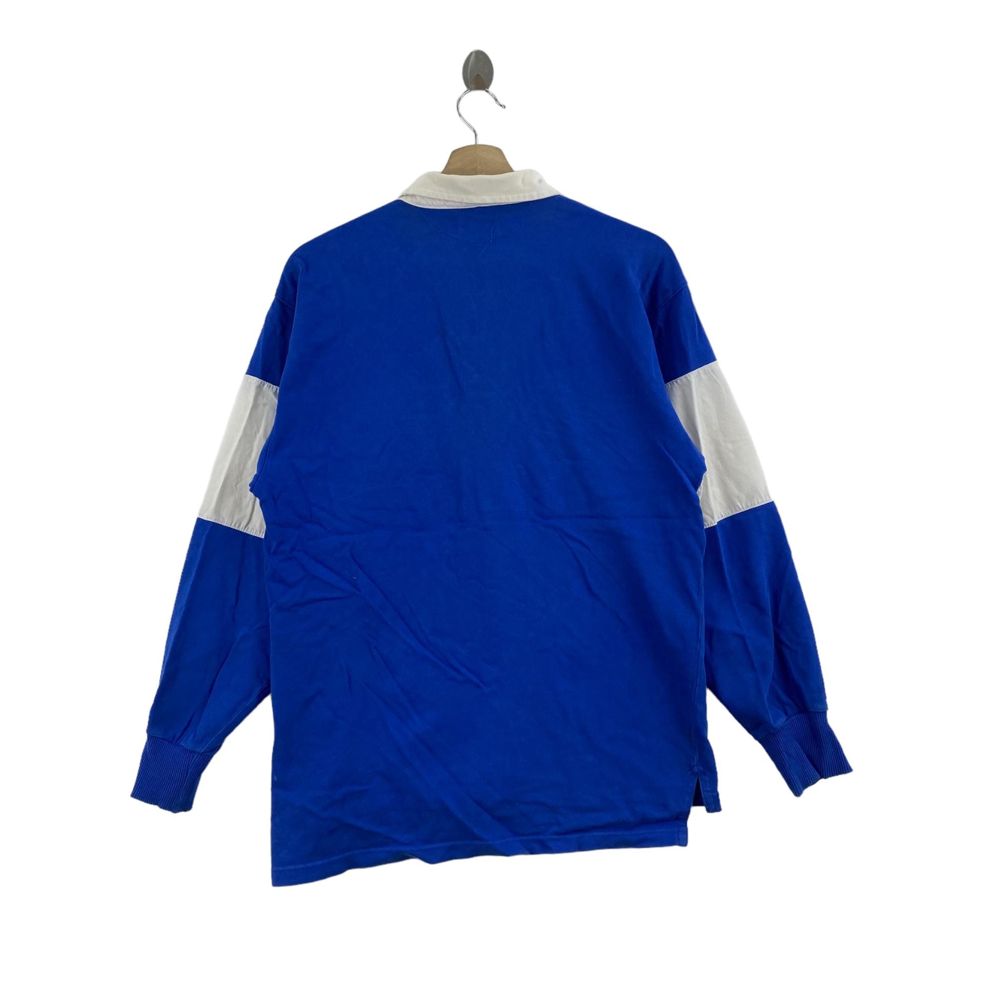 ◇1993studio◇ Applique collar rugby t-shirt sky blue The Rugby Shirt in Faded Brick Stripe | Parallel