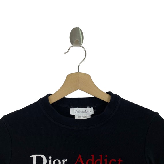 DIOR ADDICT Print By Christian Dior Crop Top Blac… - image 2