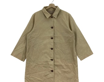 MARGARET HOWELL England Brand Button Up Three Quarter Sleeve Long Coat
