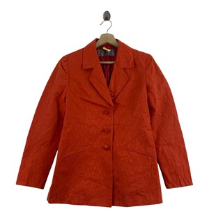 KARL LAGERFELD Linen Bright Orange Coat