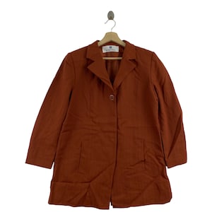 Vintage GIVENCHY GLAMOUR Dark Orange Coat Jacket