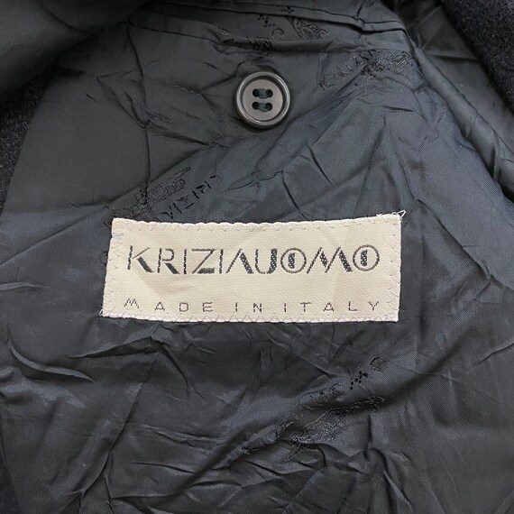 KRIZIA UOMO Italian Designer Black Blazer Coat Ja… - image 5