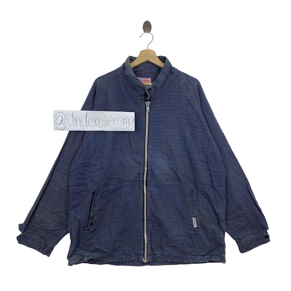 DROORS CLOTHING USA Check Tartan Full Zipper Blue Oversize Bomber Jacket Etsy Mexico