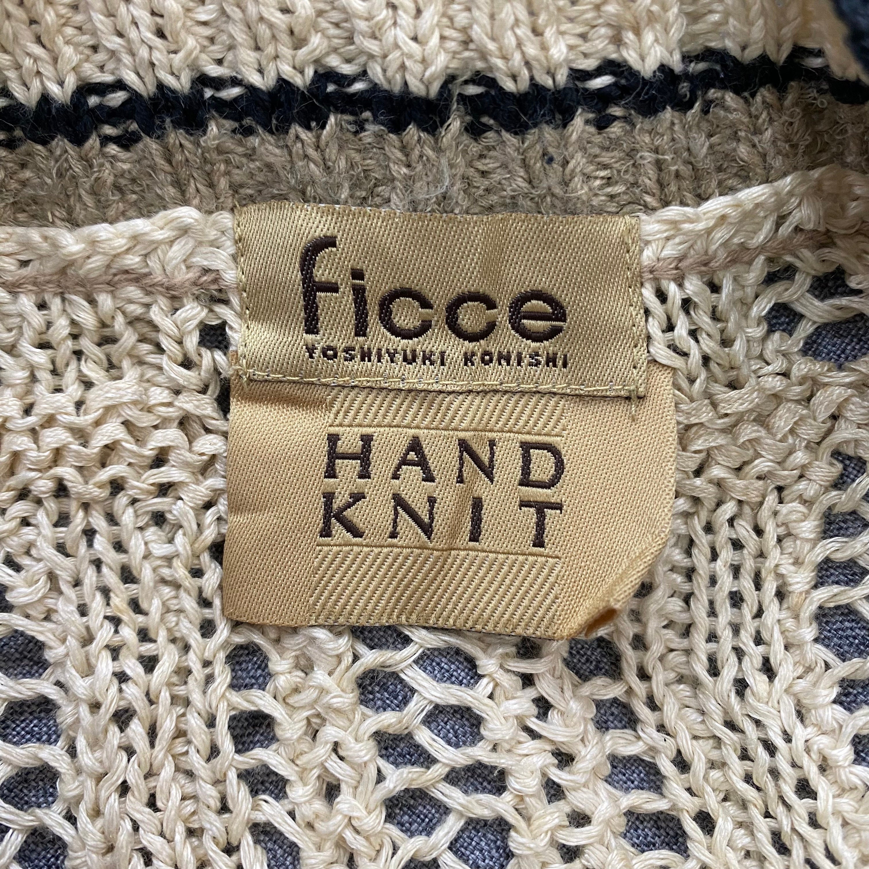 FICCE by Yoshiyuki Konishi Japanese Brand Hand Knit Button