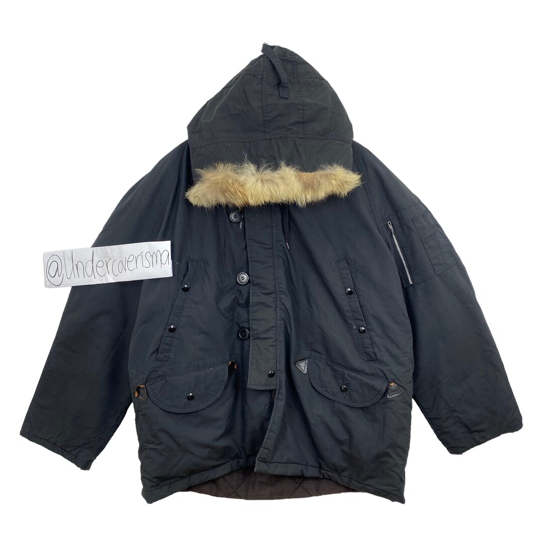 Heavyweight Warm Hooded Parka Fur Trim Unisex Flight Jacket