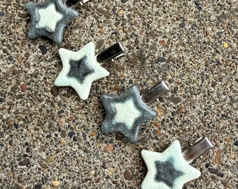 star hair clip - handmade ceramic