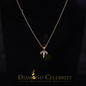 Diamond Celebrity&#39;s 0.42ct Cubic ZirconiaYellow Silver ARIES-APRIL Month Pendant for Men&#39;s & Women&#39;s