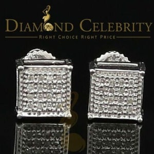 0.10ct Diamond Stud Earrings For Women White 925 Sterling Silver Stud For Men