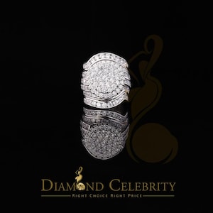 11.92CT Cubic Zirconia White Silver Round Multi Row Bridal Sets Ring Size 9