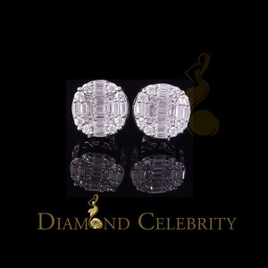 Diamond Celebrity&#39;s Mens/Womens 925 Silver White 1.50ct VVS &#39;D&#39; Moissanite Stud Round Earring
