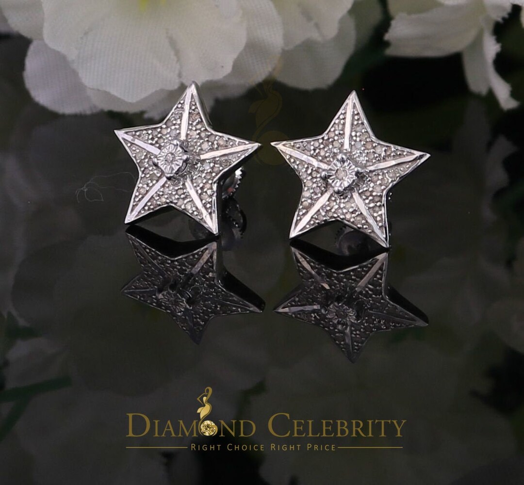 925 Sterling Silver White Diamond for Women's Men's Stud