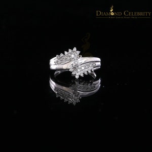 Real 10kt White Gold with 0.25CT Real Diamond FASHION Attractive Ring size 7