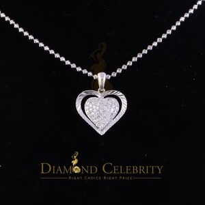 Fancy Special 925 Sterling Silver Heart White Pendant with 0.49ct Cubic Zirconia