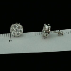 3.02ct Cubic Zirconia 925 White Sterling Silver Hip Hop Round Earring for Ladies image 6