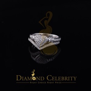 Diamond Celebrity&#39;s White 925 Sterling Silver Heart Cubic Zirconia 1.11ct Womens Engagement Ring SZ7