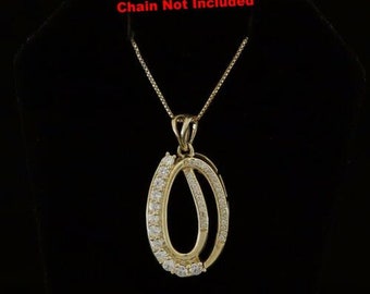 Diamond Celebrity's Diamond Celebrity Yellow 925 Sterling Silver Fancy Pendant 1.32ct Cubic Zirconia