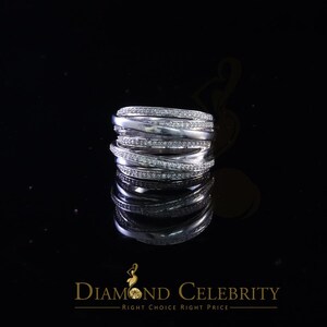 1.50ct Sterling Silver 925 White Cubic Zirconia Multi Round Ladie's Ring Size 9