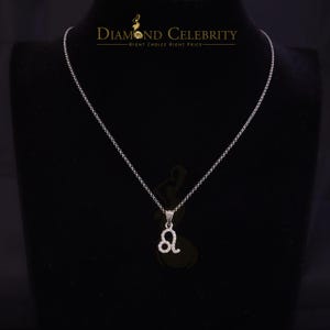 Diamond Celebrity&#39;s 0.55ct Cubic Zirconia White Silver LEO-AUGUST Month Men&#39;s & Women&#39;s Pendant