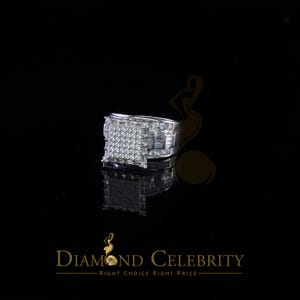 Diamond Celebrity&#39;s Womens 6.04ct White Cubic Zirconia Silver Fashion Square Womens Ring Size 9