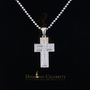Diamond Celebrity&#39;s Special White 925 Sterling Silver CROSS Shape Pendant with 1.39ct Cubic Zirconia
